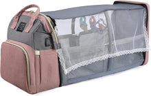 Cargar imagen en el visor de la galería, Mochila Maternal Multifunción: Estación Cambiante, 13 Compartimientos, Impermeable, con Carga USB y Juguetes, Ideal para Recién Nacidos