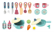 Cargar imagen en el visor de la galería, Set de Cocina &#39;Pequeño Chef&#39; 3 en 1 Azul: ¡Cocina, Juega y Aprende!