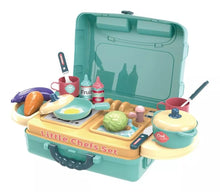 Cargar imagen en el visor de la galería, Set de Cocina &#39;Pequeño Chef&#39; 3 en 1 Azul: ¡Cocina, Juega y Aprende!
