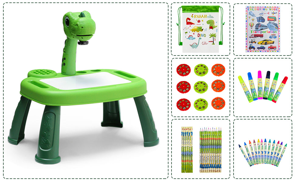 Mesa mágica proyecta imágenes + lapices y accesorios
